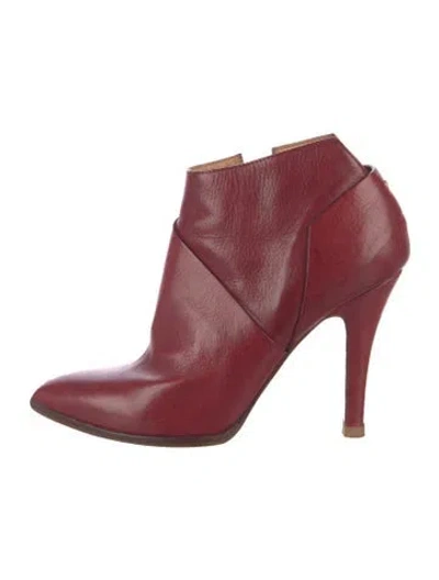 Pre-owned Maison Margiela Leather Pumps In Burgundy