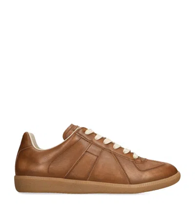 MAISON MARGIELA LEATHER REPLICA SNEAKERS