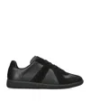 Maison Margiela Black Lace-up Moral Training Casual Sneakers In Black