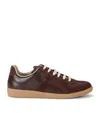 Maison Margiela Leather Replica Sneakers In Brown