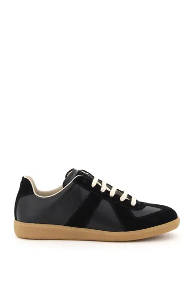 Maison Margiela Replica Low-top Suede Trainers In Blue