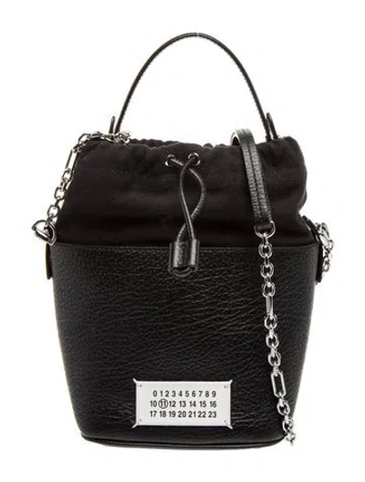 Pre-owned Maison Margiela Leather Shoulder Bag In Black