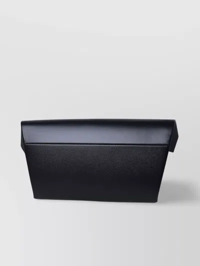 Maison Margiela Leather Shoulder Bag With Detachable Strap In Black