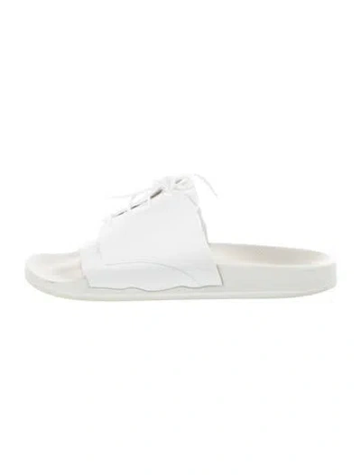Pre-owned Maison Margiela Leather Slides In White