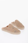 Maison Margiela Leather Slides With Stitching Detail And Espadrillas Soles