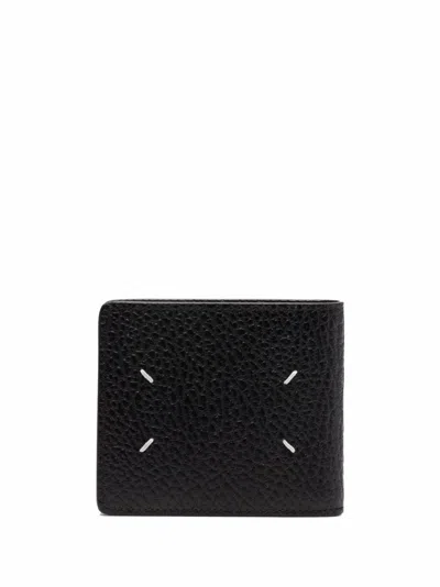 Maison Margiela Leather Slim Wallet In Black