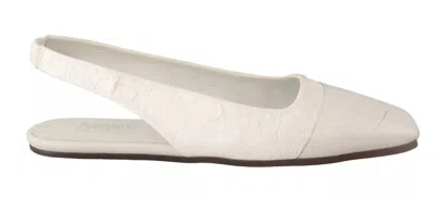 Pre-owned Maison Margiela Leather Slingback Slip On Flats Women's Shoes ()