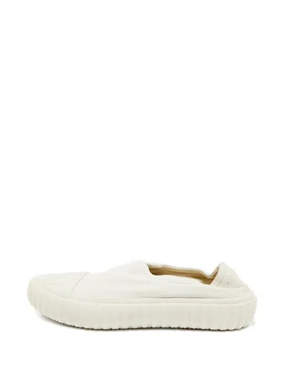 Pre-owned Maison Margiela Leather Slip-on Sneakers In Neutral