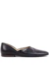 Maison Margiela Leather Grecian Slider Slippers Round Toe In Black