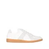 Maison Margiela Women Replica Low-top Leather Sneakers With Suede Inserts In White