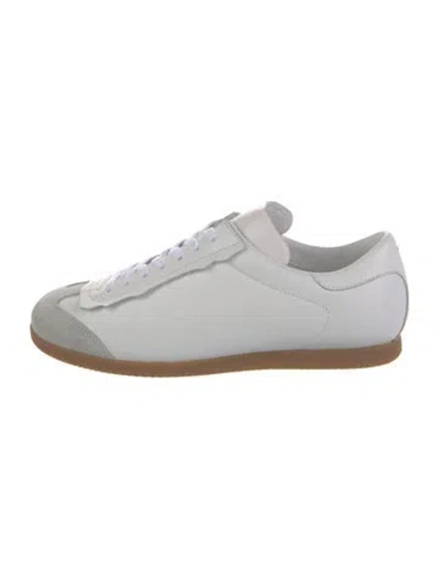 Pre-owned Maison Margiela Leather Sneakers In Gray