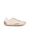Maison Margiela Sprinters Beige Sneaker With Insert Design And Serrated Sole In Leather Women In Pink