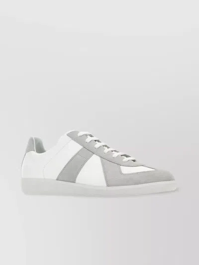 Maison Margiela Man Two-tone Leather And Suede Replica Sneakers In Multicolor
