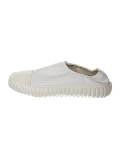 Pre-owned Maison Margiela Leather Sneakers In White