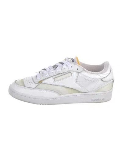 Pre-owned Maison Margiela Leather Sneakers In White