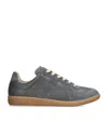 Maison Margiela Leather-suede Replica Sneakers In Gray