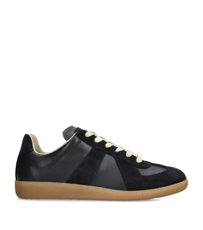 MAISON MARGIELA LEATHER-SUEDE REPLICA SNEAKERS