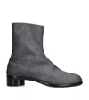 Maison Margiela Leather Tabi Ankle Boots 30 In Black