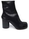Maison Margiela Leather Tabi Ankle Boots In Black