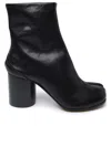 Maison Margiela Leather Tabi Ankle Boots In Black