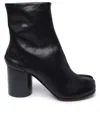 Maison Margiela Leather Tabi Ankle Boots In Black