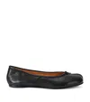 Maison Margiela Black Leather Tabi Ballerinas With Iconic Tabi Split-toe In Black
