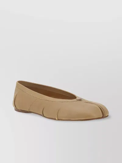 Maison Margiela Leather Tabi Ballerinas Split Toe Design