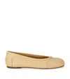 Maison Margiela Tabi Split-toe Leather Ballet Flats In Neutral