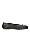 Maison Margiela Black Leather Tabi Ballerinas With Iconic Tabi Split-toe In Black