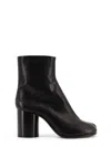 Maison Margiela Leather Tabi Boots In Black