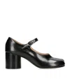 Maison Margiela Tabi Block-heel Ankle-strap Pumps In Black