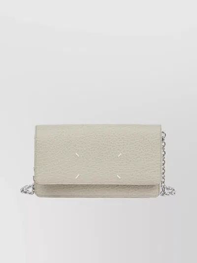 Maison Margiela Leather Textured Wallet Chain Strap