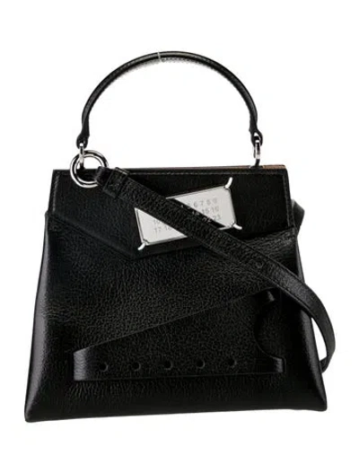 Pre-owned Maison Margiela Leather Top Handle Bag In Black