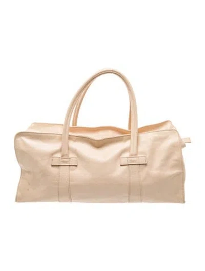 Pre-owned Maison Margiela Leather Top Handle Bag In Neutral