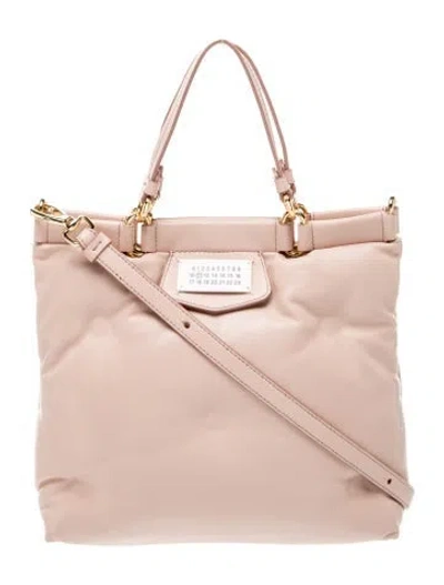 Pre-owned Maison Margiela Leather Top Handle Bag In Pink