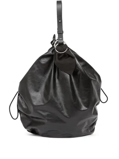 Maison Margiela Leather Tote Bag In Black