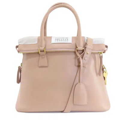 Pre-owned Maison Margiela Leather Tote Bag () In Pink