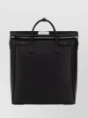 MAISON MARGIELA LEATHER TOTE BAG WITH HANDLE AND ZIPPER DETAIL