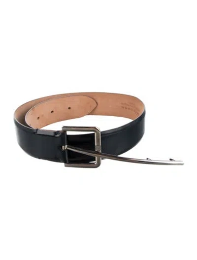 Pre-owned Maison Margiela Leather Waist Belt In Blue