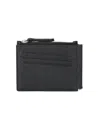 Maison Margiela Textured Black Leather Card Holder With Logo In Black