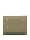 Maison Margiela Leather Wallet In Green