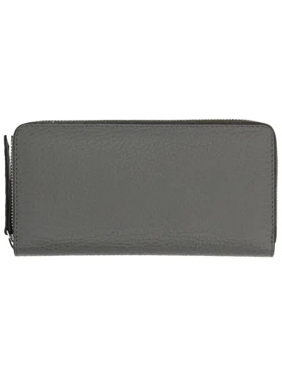 Maison Margiela Leather Wallet In Gray