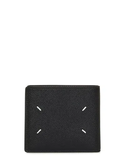 Maison Margiela Leather Wallet In Black