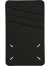 Maison Margiela Black Four Stitches Card Holder In Black