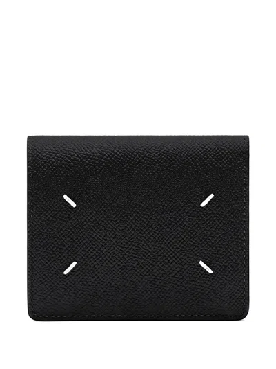 Maison Margiela Leather Wallet In Black