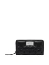 Maison Margiela Leather Wallet In Black