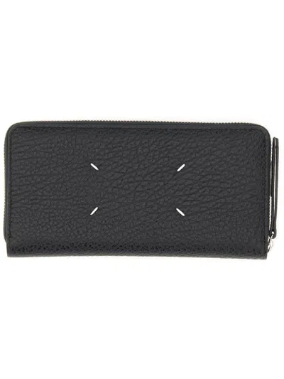 Maison Margiela Leather Wallet In Black