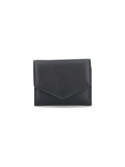 Maison Margiela Leather Wallet In Black  