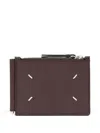 Maison Margiela Leather Wallet In Brown
