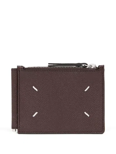 Maison Margiela Leather Wallet In Brown